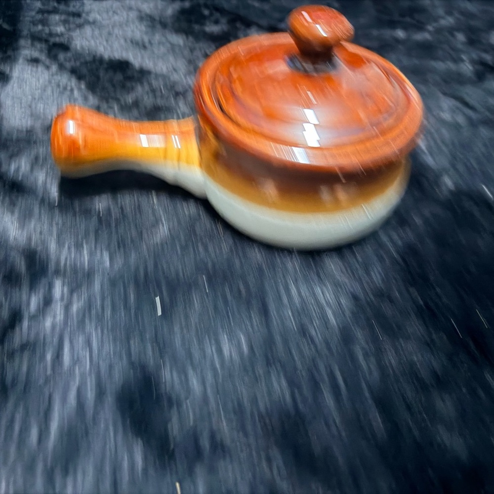 Ceramic Brown and Cream Casserole Dish